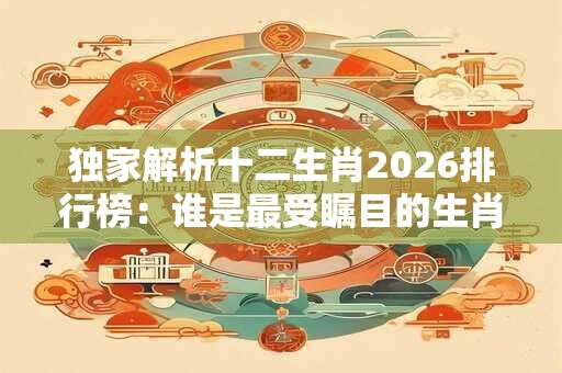 独家解析十二生肖2026排行榜：谁是最受瞩目的生肖之星