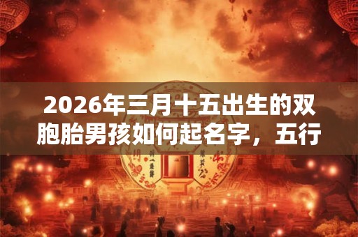 2026年三月十五出生的双胞胎男孩如何起名字,五行属什么 2026年三月十五出生的双胞胎男孩如何起名字,五行属什么