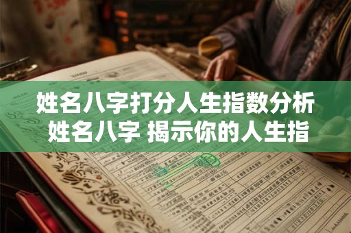 姓名八字打分人生指数分析 姓名八字 揭示你的人生指数！