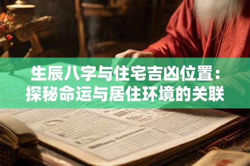 生辰八字与住宅吉凶位置：探秘命运与居住环境的关联