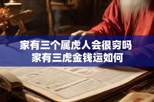 家有三个属虎人会很穷吗 家有三虎金钱运如何 家有三个属虎人会很穷吗 家有三虎金钱运如何