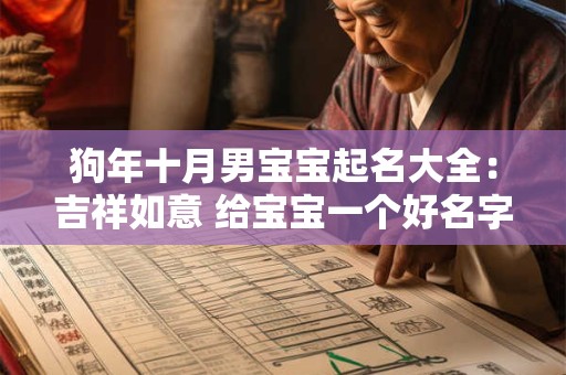 狗年十月男宝宝起名大全:吉祥如意 给宝宝一个好名字 狗年十月男宝宝起名大全:吉祥如意 给宝宝一个好名字