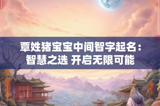 覃姓猪宝宝中间智字起名：智慧之选 开启无限可能