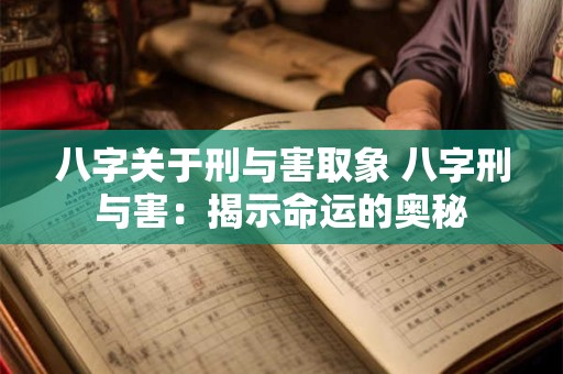 八字关于刑与害取象 八字刑与害:揭示命运的奥秘 八字关于刑与害取象 八字刑与害:揭示命运的奥秘