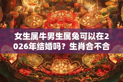 女生属牛男生属兔可以在2026年结婚吗？生肖合不合？