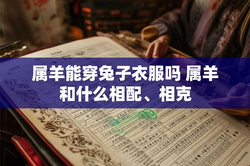 属羊能穿兔子衣服吗 属羊和什么相配、相克
