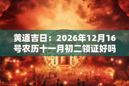 黄道吉日:2026年12月16号农历十一月初二领证好吗 黄道吉日:2026年12月16号农历十一月初二领证好吗