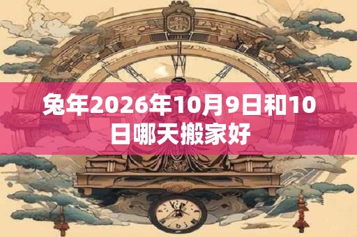 兔年2026年10月9日和10日哪天搬家好