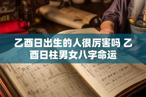 乙酉日出生的人很厉害吗 乙酉日柱男女八字命运 乙酉日出生的人很厉害吗 乙酉日柱男女八字命运