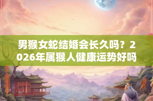 男猴女蛇结婚会长久吗？2026年属猴人健康运势好吗？