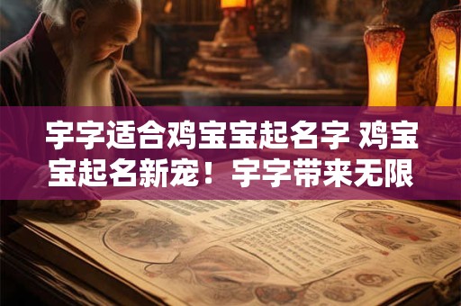 宇字适合鸡宝宝起名字 鸡宝宝起名新宠！宇字带来无限好运！