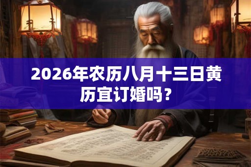 2026年农历八月十三日黄历宜订婚吗？