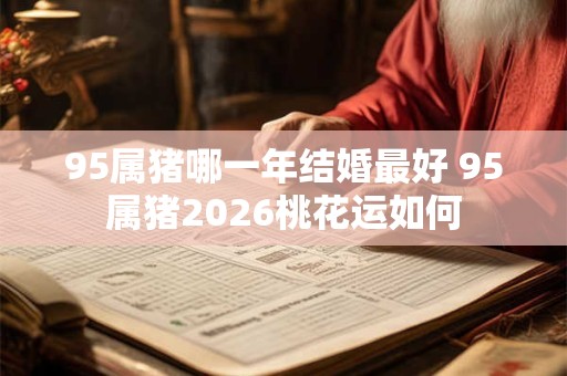 95属猪哪一年结婚最好 95属猪2026桃花运如何