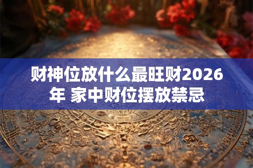 财神位放什么最旺财2026年 家中财位摆放禁忌