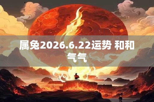 属兔2026.6.22运势 和和气气