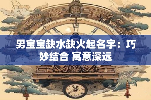 男宝宝缺水缺火起名字：巧妙结合 寓意深远