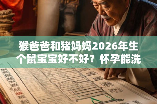 猴爸爸和猪妈妈2026年生个鼠宝宝好不好？怀孕能洗澡吗？