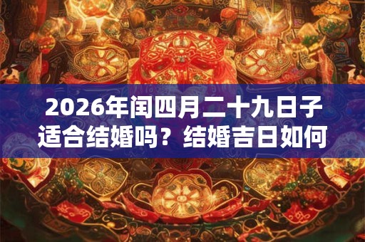 2026年闰四月二十九日子适合结婚吗？结婚吉日如何选择？