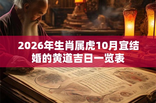 2026年生肖属虎10月宜结婚的黄道吉日一览表