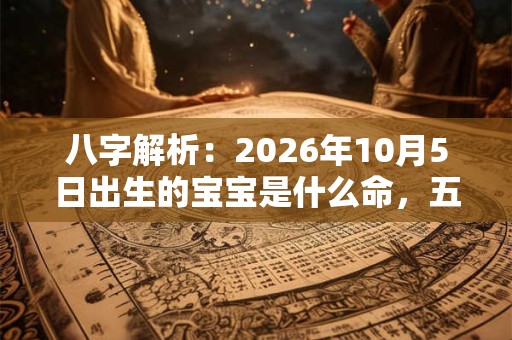 八字解析:2026年10月5日出生的宝宝是什么命,五行缺什么 八字解析:2026年10月5日出生的宝宝是什么命,五行缺什么