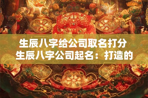 生辰八字给公司取名打分 生辰八字公司起名:打造的品牌形象 生辰八字给公司取名打分 生辰八字公司起名:打造的品牌形象