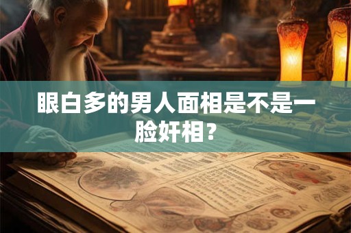 眼白多的男人面相是不是一脸奸相? 眼白多的男人面相是不是一脸奸相?