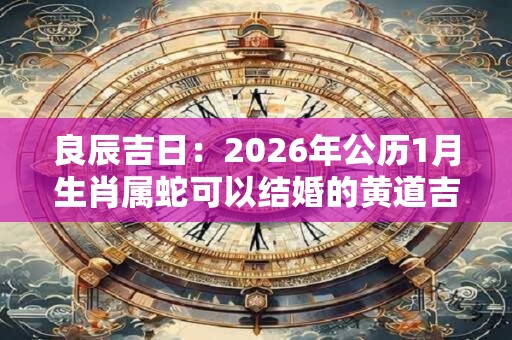良辰吉日:2026年公历1月生肖属蛇可以结婚的黄道吉日 良辰吉日:2026年公历1月生肖属蛇可以结婚的黄道吉日