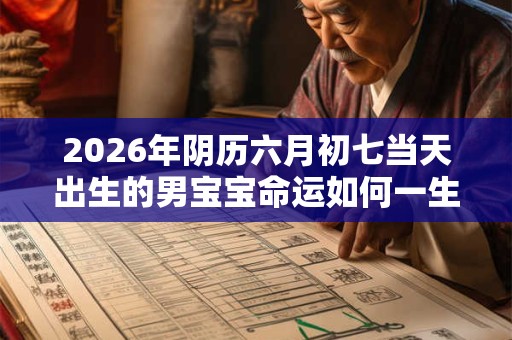 2026年阴历六月初七当天出生的男宝宝命运如何一生运气好不好