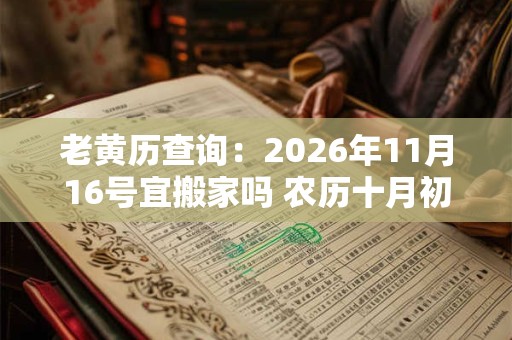 老黄历查询：2026年11月16号宜搬家吗 农历十月初二日子好吗