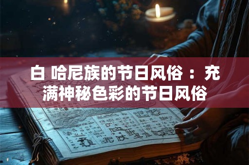 白 哈尼族的节日风俗 ：充满神秘色彩的节日风俗
