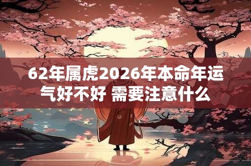 62年属虎2026年本命年运气好不好 需要注意什么