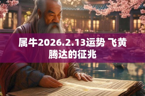 属牛2026.2.13运势 飞黄腾达的征兆