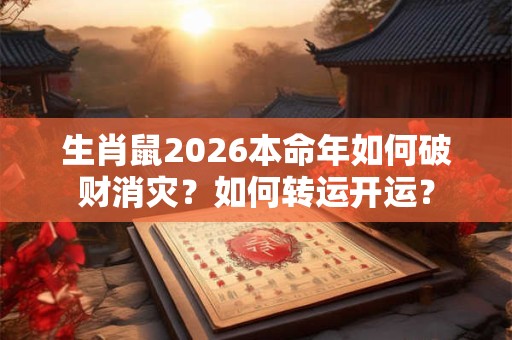 生肖鼠2026本命年如何破财消灾？如何转运开运？