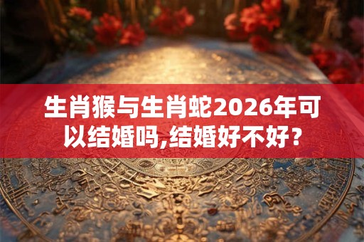 生肖猴与生肖蛇2026年可以结婚吗,结婚好不好？