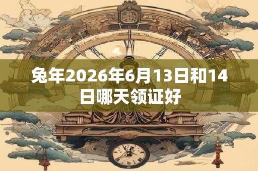 兔年2026年6月13日和14日哪天领证好