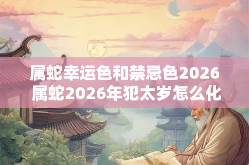 属蛇幸运色和禁忌色2026 属蛇2026年犯太岁怎么化解