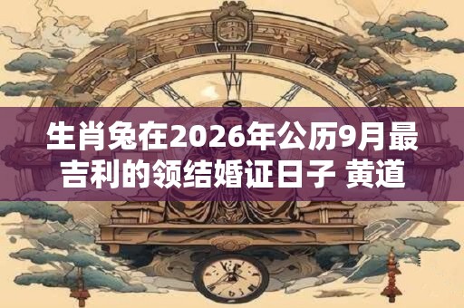 生肖兔在2026年公历9月最吉利的领结婚证日子 黄道吉日查询 生肖兔在2026年公历9月最吉利的领结婚证日子 黄道吉日查询