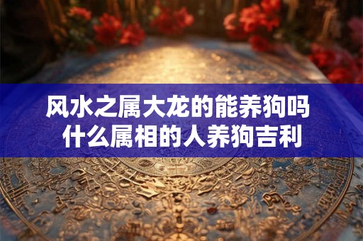 风水之属大龙的能养狗吗 什么属相的人养狗吉利