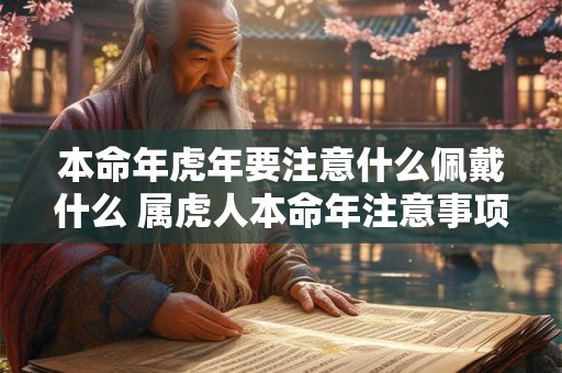 本命年虎年要注意什么佩戴什么 属虎人本命年注意事项