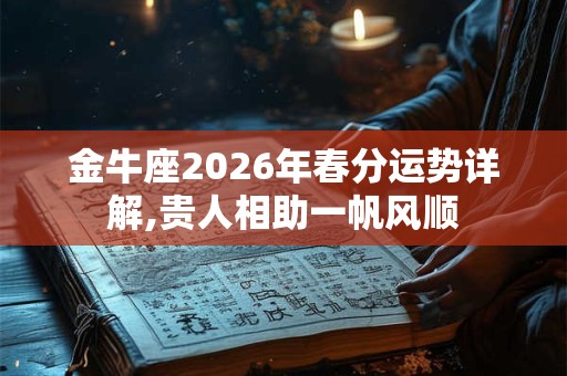 金牛座2026年春分运势详解,贵人相助一帆风顺 金牛座2026年春分运势详解,贵人相助一帆风顺