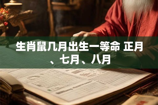 生肖鼠几月出生一等命 正月、七月、八月