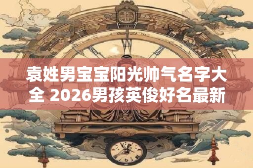 袁姓男宝宝阳光帅气名字大全 2026男孩英俊好名最新版