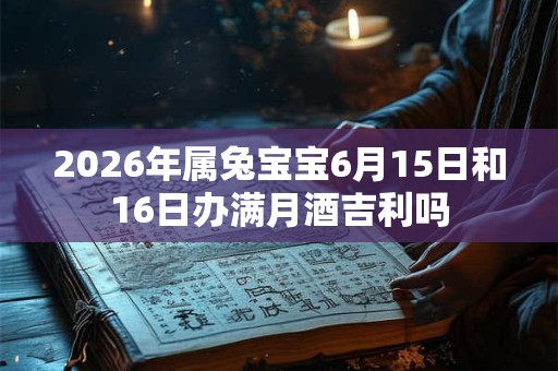 2026年属兔宝宝6月15日和16日办满月酒吉利吗 2026年属兔宝宝6月15日和16日办满月酒吉利吗