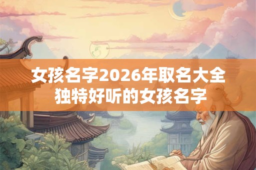 女孩名字2026年取名大全 独特好听的女孩名字