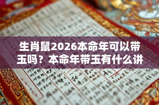 生肖鼠2026本命年可以带玉吗？本命年带玉有什么讲究？