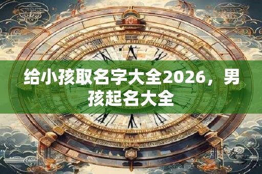 给小孩取名字大全2026,男孩起名大全 给小孩取名字大全2026,男孩起名大全