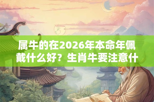 属牛的在2026年本命年佩戴什么好？生肖牛要注意什么？