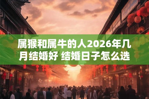 属猴和属牛的人2026年几月结婚好 结婚日子怎么选吉利