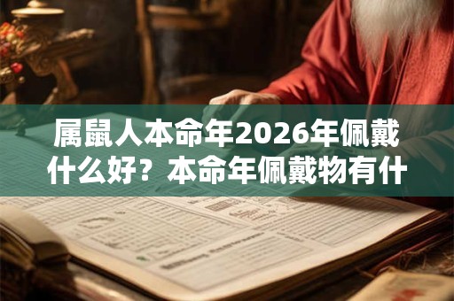 属鼠人本命年2026年佩戴什么好？本命年佩戴物有什么讲究？
