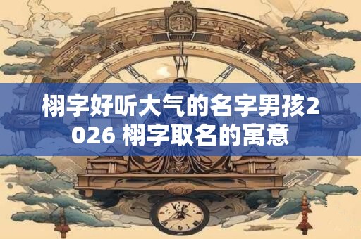 栩字好听大气的名字男孩2026 栩字取名的寓意